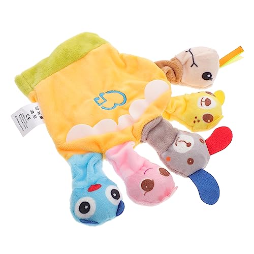 Supvox Plüsch Fingerpuppe Kinderspielzeug Handschuhe Für Mini Plüschtiere Für Babys Für Kleinkinder Cartoon Fingerpuppen Tier Fingerpuppen Geschichten Fingerpuppen Gelb Pp von Supvox