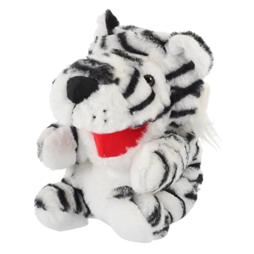 Supvox Plüsch Handpuppe Tiger Interaktiv Cartoon Tier Handspielzeug für Weiches Stofftier für Geschichten Erzählen Kreativität und Kommunikation für Eltern Junge Mädchen Spiele von Supvox