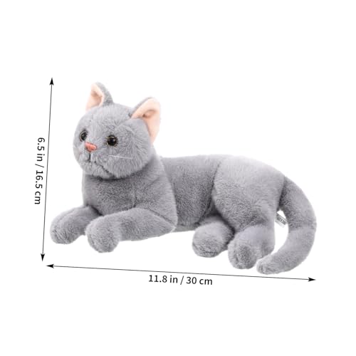 Supvox Plüsch Katze Puppe Flauschiges Stofftier Weiches Kuscheltier Cartoon Dekoration für Zuhause Sofa Regal von Supvox