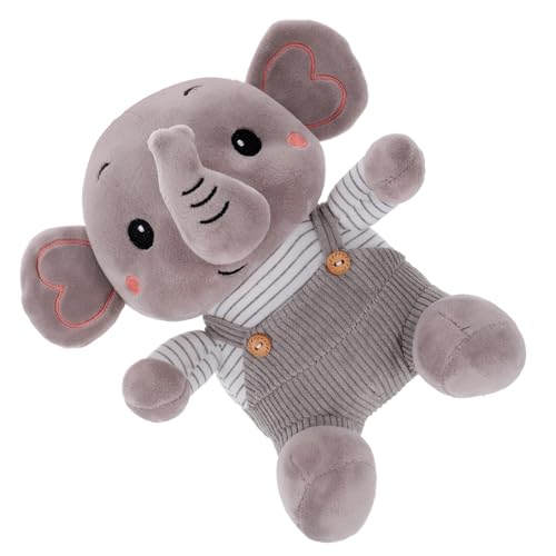 Supvox Plüsch Kleines Kuscheltier Weiches Schmusetier Neugeborenen Beruhigungsdoll Graues Stofftier Sicher Schadstofffrei Niedlich von Supvox