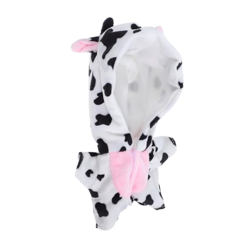 Supvox Plüsch Puppen Overall Milchkuh Weiche Schmuse Puppe Kleidung Einfach Anzuziehen Vielseitig für Zuhause Ausflüge Schlafenszeit Süßes Tierkostüm Puppenzubehör von Supvox