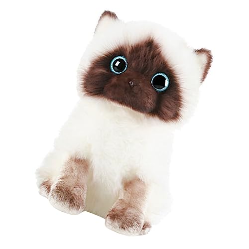 Supvox Plüsch Siamkatze Kuschelig Realistische Siamese Cat Puppe für Mädchen Sammler von Supvox