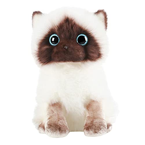 Supvox Plüsch Siamkatze Puppe Realistisch Weiches Stofftier Dekoratives Kuscheltier Kreatives für Geburtstagsfeier von Supvox