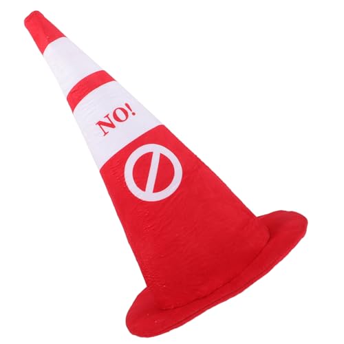 Supvox Plüsch Verkehrskegel Hut Weiche Kopfhaube Party Kostüm Kopfbedeckung für Damen Herren Foto Requisite Cosplay Zubehör von Supvox