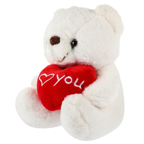 Supvox Plüschbär Mit Herzschlag Valentinstag Bär Stofftier Kuscheltier Bär Puppe Für Geburtstag Hochzeitsfeier Zuhause Spielen von Supvox