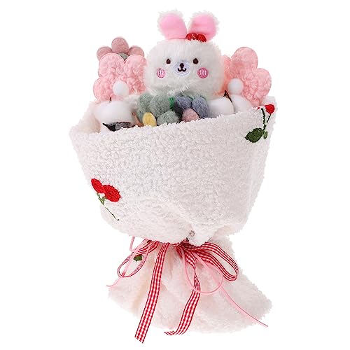 Supvox Plüschblumenstrauß Kuschelspielzeug Rosenbouquet Geschenkidee für Frauen Freundinnen Dekoration Geburtstag Jahrestag Valentinstag von Supvox
