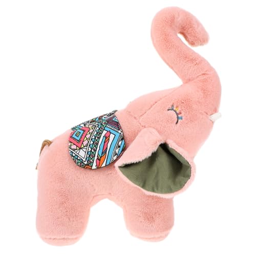 Supvox Plüschpuppe Elefantenspielzeug für Elefantenspielzeug für Babys Elephant Stofftiere klein Cartoon-Tierspielzeug Elefantenzeug PP Baumwolle Rosa von Supvox