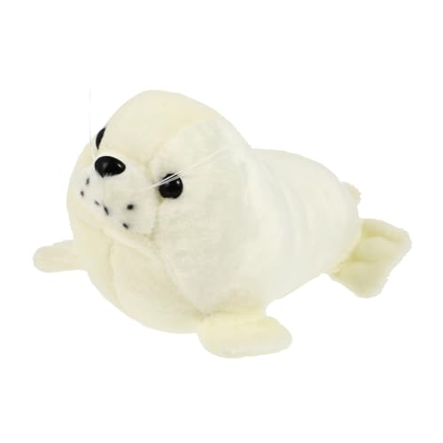 Supvox Plüschrobbe Weiß Kuscheliges Meeresbewohner Plüschtier für Weiches Sicheres Material Niedliche Stoffpuppe zum Greifen und Supvox Plüschrobbe Weiß Kuscheliges Meeresbewohner Plüschtier für Weiches Sicheres Material Niedliche Stoffpuppe zum Greifen und von Supvox