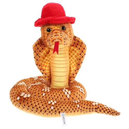 Supvox Plüschschlange Mit Hut Realistisches Schlangenspielzeug Weiches Kuscheltier Für Scherze Und Dekoration Für Halloween Partys Und Spukhaus Requisite von Supvox