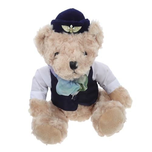 Supvox Plüschtier Flugbegleiterin Weicher Bär Stofftier mit Ästhetischem Design als Reisespielzeug und Wohnaccessoire für Party und Supvox Plüschtier Flugbegleiterin Weicher Bär Stofftier mit Ästhetischem Design als Reisespielzeug und Wohnaccessoire für Party und von Supvox