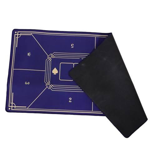 Supvox Pokermatte Pokerpad Spieltischabdeckung Mahjong-tischmatte Mahjong-Matte Pokertisch Topper Brettspiel-tischmatte Pokertischmatte Pokertischplatte Gummi Blue von Supvox