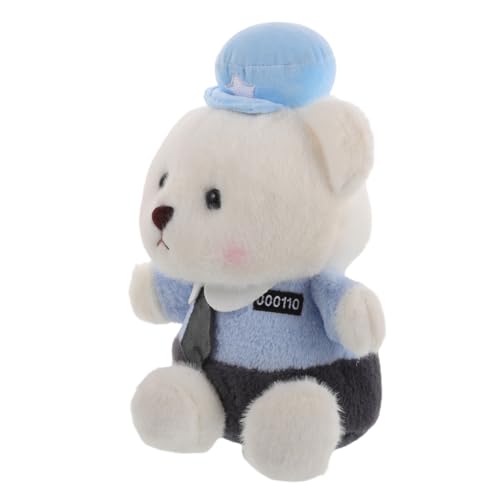 Supvox Polizeibär Kuscheltier Bär Valentinstag Bär Kuschelbär Kissen Kinderspielzeug Kleiner Bär Kuschelbär Polizei Kuscheltier Bär Kuscheltier Plüsch Himmelblau von Supvox