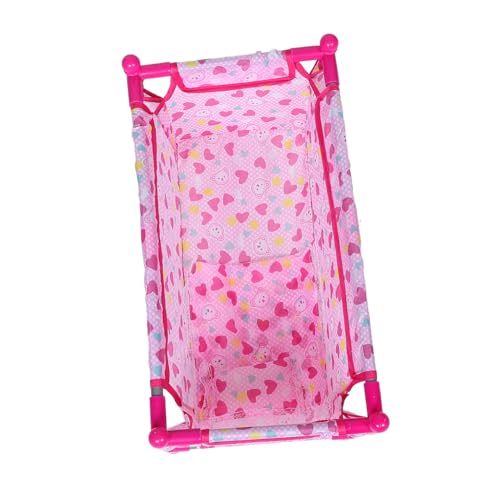 Supvox Puppenbett puppenhaus Einrichtung für Kleinkinder Bett puppenmöbel Puppenhausbettwäsche Puppenhausmöbel aus Kunststoff Babydoll-Bett Plastik von Supvox
