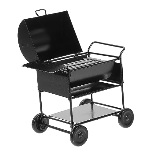 Supvox Puppenhaus Mini Grill Für Draußen Ornamente Simulationsofen Miniatur Küchenrequisiten Modell Rund Miniatur Gestell Miniatur Grill Kleiner Grill Schwarzes Eisen von Supvox
