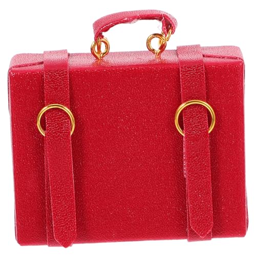 Supvox Dollhouse Miniatur Koffer Modell Rotes Spielzeug Reisegepäck Für Puppenzubehör Dekoration Und Fotografie Für Kreative Miniatur-szenen Supvox Dollhouse Miniatur Koffer Modell Rotes Spielzeug Reisegepäck Für Puppenzubehör Dekoration Und Fotografie Für Kreative Miniatur-szenen von Supvox