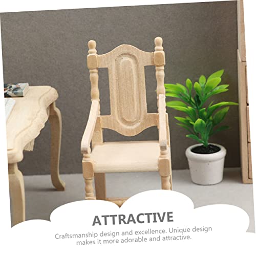 Supvox Puppenhaus Möbel Modell Europäischer Stil Mini Stuhl Dekoration für DIY Puppenzimmer Zubehör Supvox Puppenhaus Möbel Modell Europäischer Stil Mini Stuhl Dekoration für DIY Puppenzimmer Zubehör von Supvox