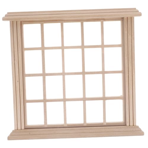 Supvox Puppenhaus Zubehör Dekorativer Fensterrahmen für Puppenhäuser Leichtes Realistisches Miniaturmöbel Accessoire zum Basteln und Dekorieren von Supvox