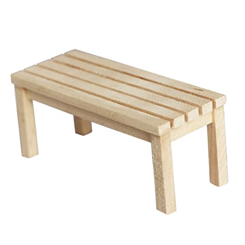 Supvox Puppenhausmöbel Leichte Miniatur Sitzbank aus Holz für Puppenhaus Dekoration und Fotorequisite Umweltfreundlich Handgefertigt Vielseitig Nutzbar Supvox Puppenhausmöbel Leichte Miniatur Sitzbank aus Holz für Puppenhaus Dekoration und Fotorequisite Umweltfreundlich Handgefertigt Vielseitig Nutzbar von Supvox