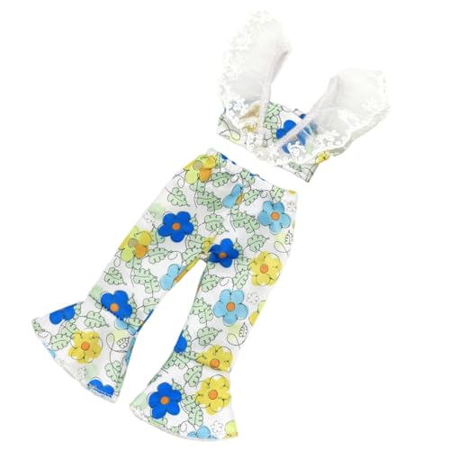 Supvox Puppenkleidung für Mädchen Modisches Outfit mit Hängeroberteil und Druckhose für Feiertage für und Rollenspiele für Kleine Mädchen Supvox Puppenkleidung für Mädchen Modisches Outfit mit Hängeroberteil und Druckhose für Feiertage für und Rollenspiele für Kleine Mädchen von Supvox