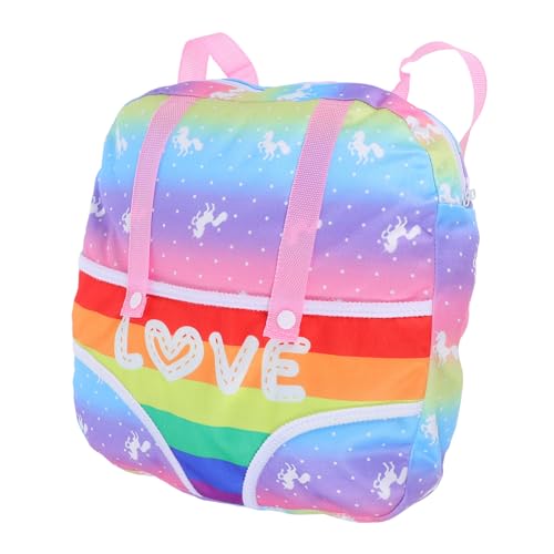 Supvox Puppenrucksack Rucksäcke Babypuppe Cartoon Puppentasche Puppentragen Für Kleine Mädchen Puppentragerucksack Puppenaufbewahrung Reborn Puppenzubehör Mädchen Kleiner Rucksack von Supvox
