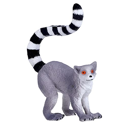 Supvox Realistische Animal Figurine aus Kunststoff Detailreiche Lemuroid Statue für Geburtstagsgeschenk und Party Mitgebsel Dekoratives Lernspielzeug für Zimmer und Klassenzimmer von Supvox