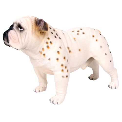 Supvox Realistische Bulldogge Figur Kunststoff Modell Deko Tierfigur Lernspielzeug Frühe Detailreich Robust Kindgerecht von Supvox