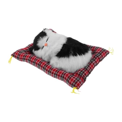 Supvox Realistische Katzenfigur mit Interaktivem Miauen Handgefertigt aus Hochwertigem Material Kleinem Stoffkissen Dekoratives Sammlerstück für Wohn und Arbeitszimmer für von Supvox