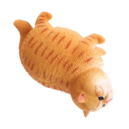 Supvox Realistische Kurzhaarkatze Figurine aus Robustem Kunststoff Kleine Katzenstatue als Dekorativer Desktop Ornament Glatte Oberfläche für zu Geburtstag und Feiertagen von Supvox