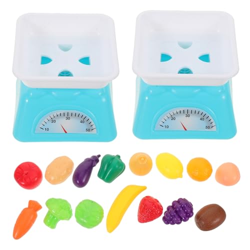 Supvox Realistische Miniatur Obst und Gemüse Figuren mit Mini für Kreatives Kochen und Lernspiel Waagen Gemüse Obstteile von Supvox