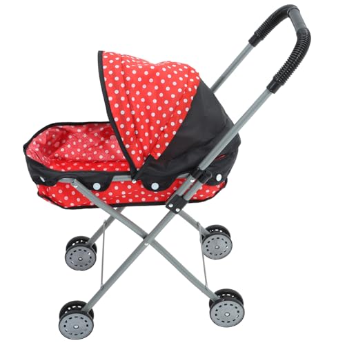 Supvox Realistischer Puppenwagen Leichter Kinderwagen mit Sicherem Griff Kompakt und Tragbar Fördert Hand Auge Koordination für Rollenspiel und Nachahmen Alltagsszenen von Supvox