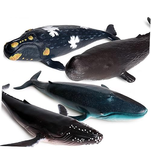 Supvox Realistisches Buckelwal Modell aus Robustem Kunststoff Dekoratives Meereslebewesen für Zuhause Büro Sammelbares Tier Ornament Lebensechte Wal Figur für Taucher und Aquarium Zubehör von Supvox