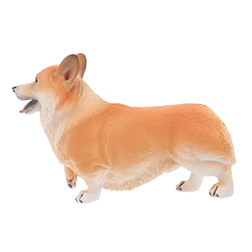 Supvox Realistisches Corgi Hunde Modell Detailgetreues Simulation Niedliche Dekofigur für Zuhause Kindgerechtes Lernspielzeug als Partydekoration und für Hundeliebhaber von Supvox