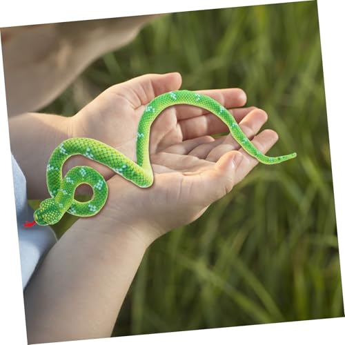Supvox Realistisches Plüschschlangen Modell Mittelgroß Grüne Stofftier Schlange Prank Requisit für Halloween Party Rollenspiel von Supvox
