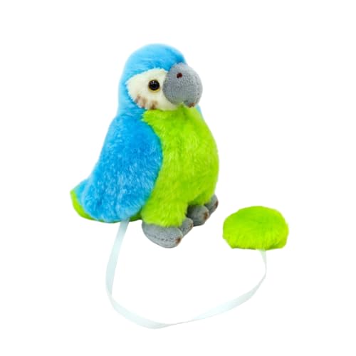 Supvox Realistisches Schulter-papagei Plüschtier Blaues Piraten-kostüm Accessoire Lebensechter Vogel-dekoartikel für Halloween Cosplay und Themenpartys von Supvox