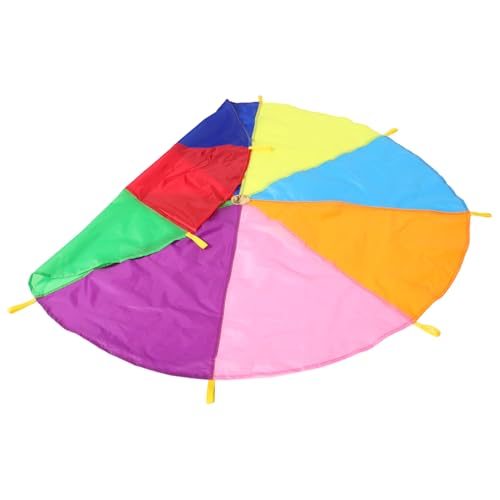 Supvox Regenbogen Regenschirm Spiel Requisiten Outdoor Spielgeräte Kleiner Fallschirm Für Fitnessstudio Fallschirm Gymnastik Fallschirm Fallschirm Weihnachts Fallschirmtuch von Supvox