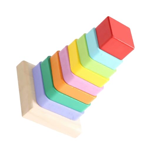 Supvox Regenbogen Turm Frühkindliches Lernspielzeug Stapelspielzeug aus Hochwertigem Material Fördert und Formwahrnehmung Tragbar und Sicher für Vorschulkinder von Supvox