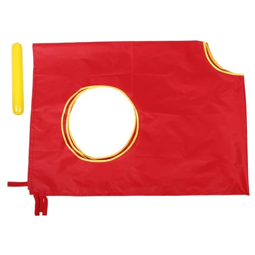 Supvox -Regenbogenschirm Outdoor Spielplatz Langlebiger Fallschirm für Trampolin Fallschirmspiel für Gymnastikspiel Stoff rot von Supvox