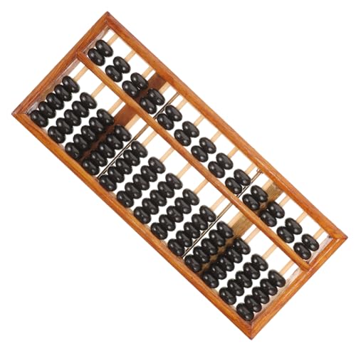 Supvox Retro Holz Abakus Spalten Perlen Rechentafel Lernhilfe für Erwachsene Tragbares Rechenwerkzeug für Schule Büro und Zuhause von Supvox