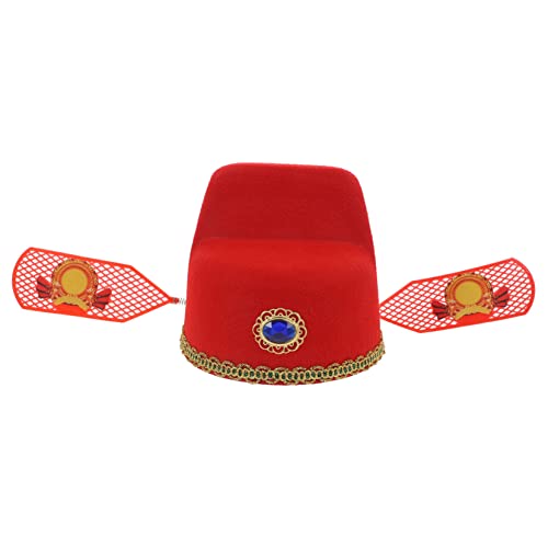Supvox Retro Hut für Festliche Anlässe Chinesischer Stil Cosplay Hut für Bühnenaufführungen Party Accessoire Rote Farbe Supvox Retro Hut für Festliche Anlässe Chinesischer Stil Cosplay Hut für Bühnenaufführungen Party Accessoire Rote Farbe von Supvox