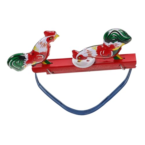 Supvox Retro Metall Hahn aus Stabilem Interaktives Pick Aktions Huhn Vintage Hühnchen Figur als Lustiges Sammlerobjekt und Dekoratives Metallspielzeug von Supvox