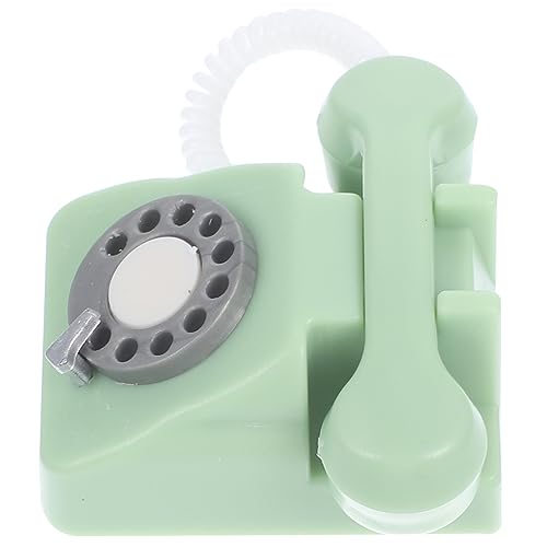 Supvox Vintage Miniatur Telefon Jungen Und Mädchen Spielzeug Pp Hergestellt Für Puppenhaus Telefonstatue von Supvox