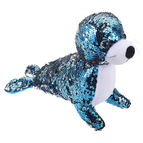 Supvox Robbenpuppe Kuscheltiere Für Teenager Kleine Tierfiguren Kuscheltiere Für Jungen Tierpuppen Für Meerestiere Aus Plüsch Meereskreatur Plüsch Kurzer Plüsch Blue von Supvox