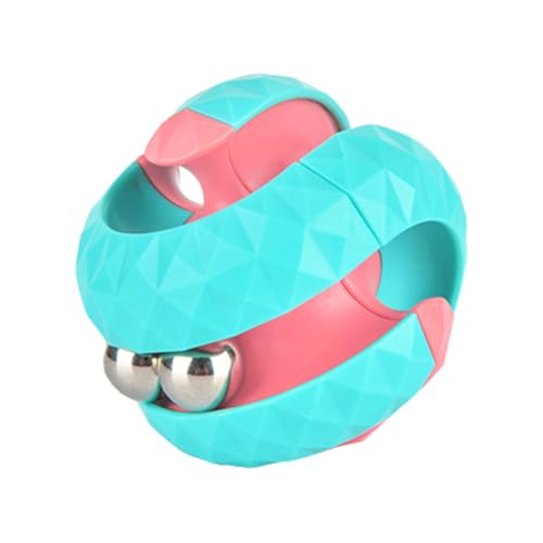 Supvox Rolling Ball Würfelspielzeug Zappeln Handballenrollendes Perlenspielzeug Spinnenspielzeug Rotierendes Schienenballspielzeug Drehen Plastik Zufällige Farbe von Supvox