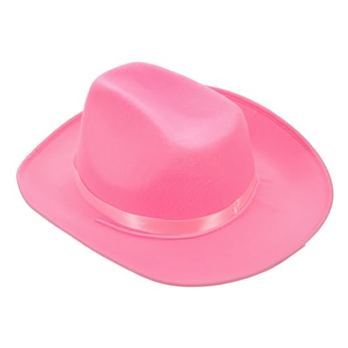 Supvox Rosa Filz Cowgirl Hut Verstellbar mit Kinnband Westernstil Damen Party Kostüm Accessoire für Halloween Karneval Mottoparty Supvox Rosa Filz Cowgirl Hut Verstellbar mit Kinnband Westernstil Damen Party Kostüm Accessoire für Halloween Karneval Mottoparty von Supvox