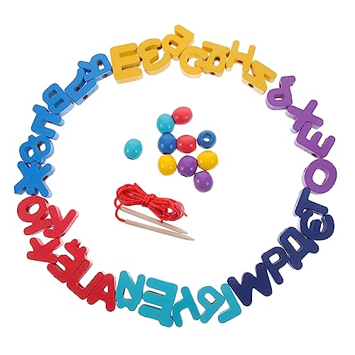 Supvox Russisches Alphabet Lernspielzeug für Kleinkinder mit Holzperlen und Puzzles für Frühe Entwicklung für Zuhause und Bildung Perfektes für Besonderen Anlässen von Supvox