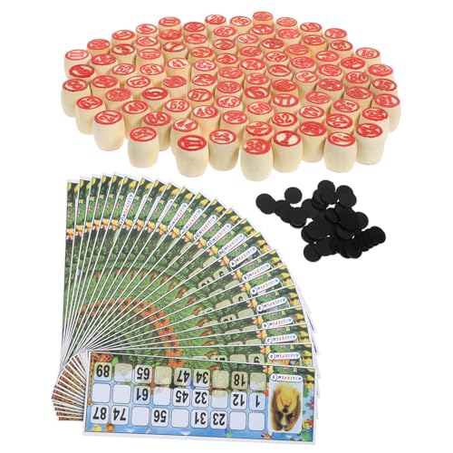 Supvox Russisches Lotto Spielset aus Holz Große Zahlenfiguren Familienspiel für Partys und Zusammenkünfte Langlebig Sicher Bingo und Zahlen Brettspiel von Supvox