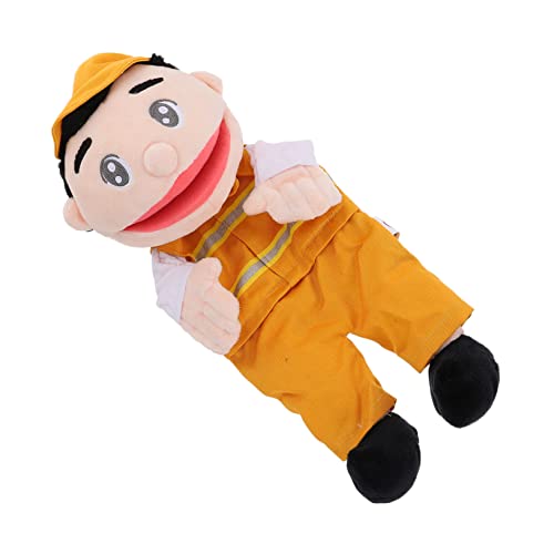 Supvox Sanitärarbeiter Handpuppen Lustige Performance-Requisite Interessante Geschichte Erzählende Fingerpuppe Cartoon-fingerpuppen Familienspielpuppe Orange Pp Baumwolle von Supvox