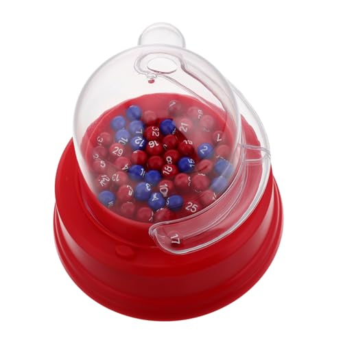 Supvox Satz Shaker Party Zahlenwahl Glücksballmaschine Lotto Kleiner Verkaufsautomat Spielzeugautomat Losbecher für Tombola Plastik von Supvox