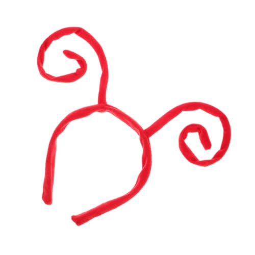 Supvox Schmetterling Haarschmuck Stirnbänder Dekoratives Stirnband Partyzubehör Kopfschmuck Cosplay Haarschmuck Antennen Haarreifen Party Antennen Stirnband Party Haarreifen Stoff Rot von Supvox