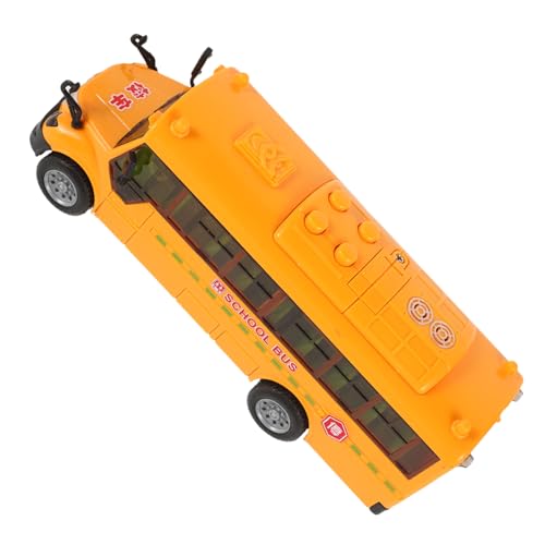 Supvox Schulbus Inertial Busmodell mit Türöffnung und Musik für Vorstellungskraft und Lernen Robustes Pädagogisches Fahrzeugspielzeug für Jungen und Mädchen von Supvox